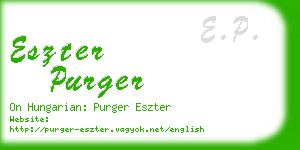 eszter purger business card